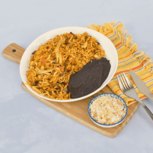 Trío de arroz con pollo