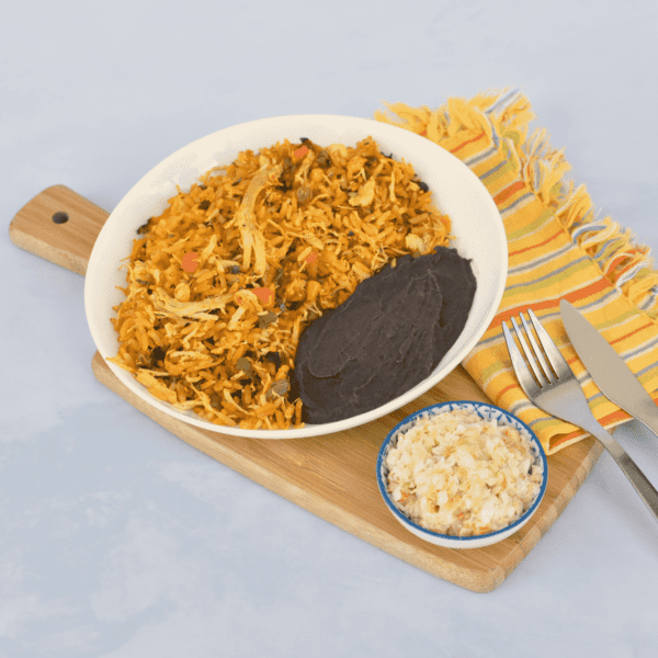 Trío de arroz con pollo